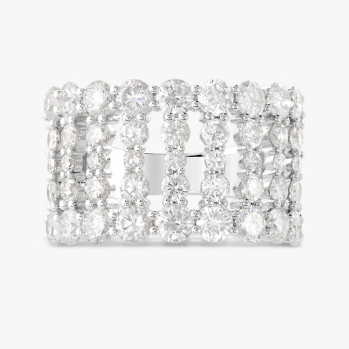 Cage Row Diamond Ring 3.20 ctw