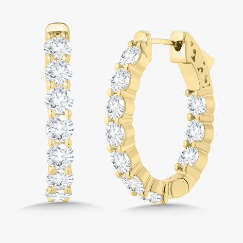 Calliope Diamond Hoop Earrings 6.10 ctw