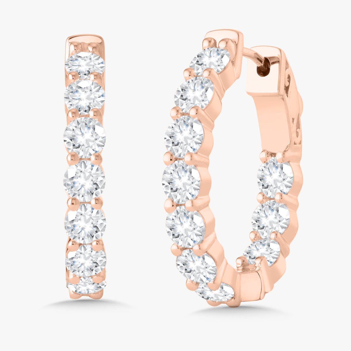 Calliope Diamond Hoop Earrings 4 ctw