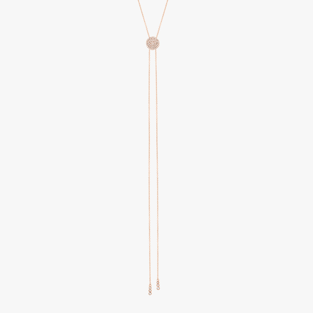 Celia Adjustable Necklace with Sliding Diamond Bolo