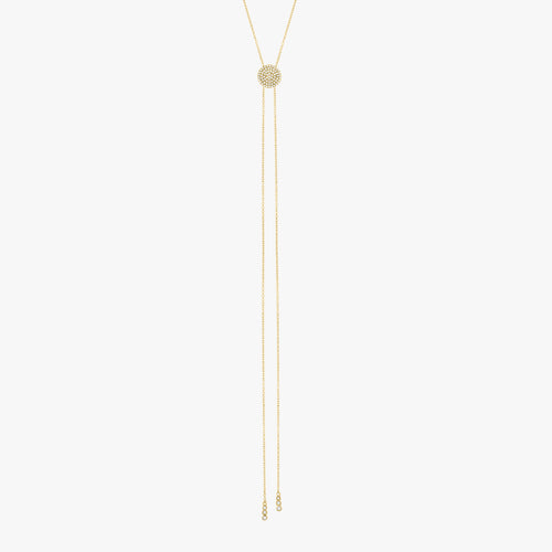 Celia Adjustable Necklace with Sliding Diamond Bolo