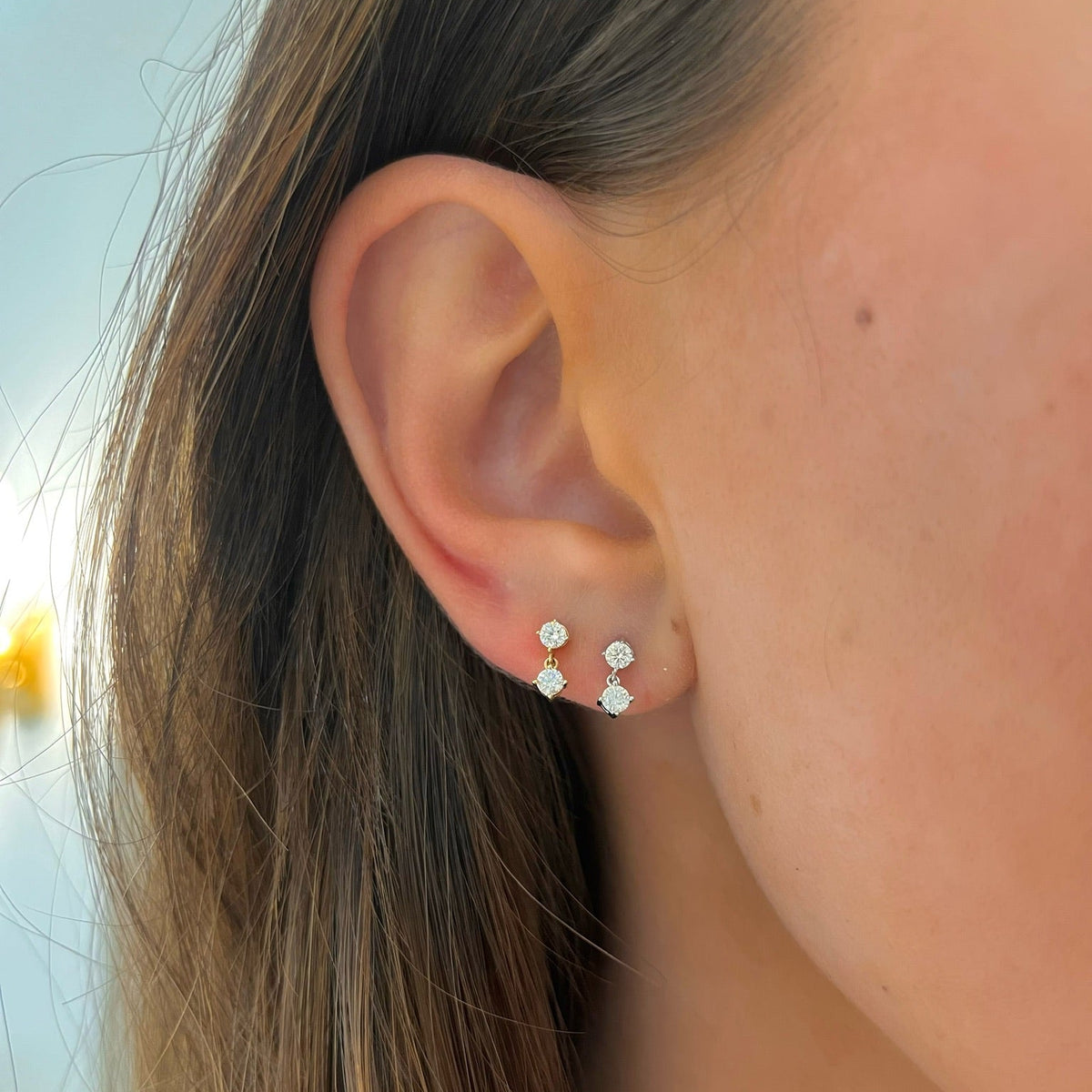 Charlie Cloud® Diamond Dangle Stud Earrings