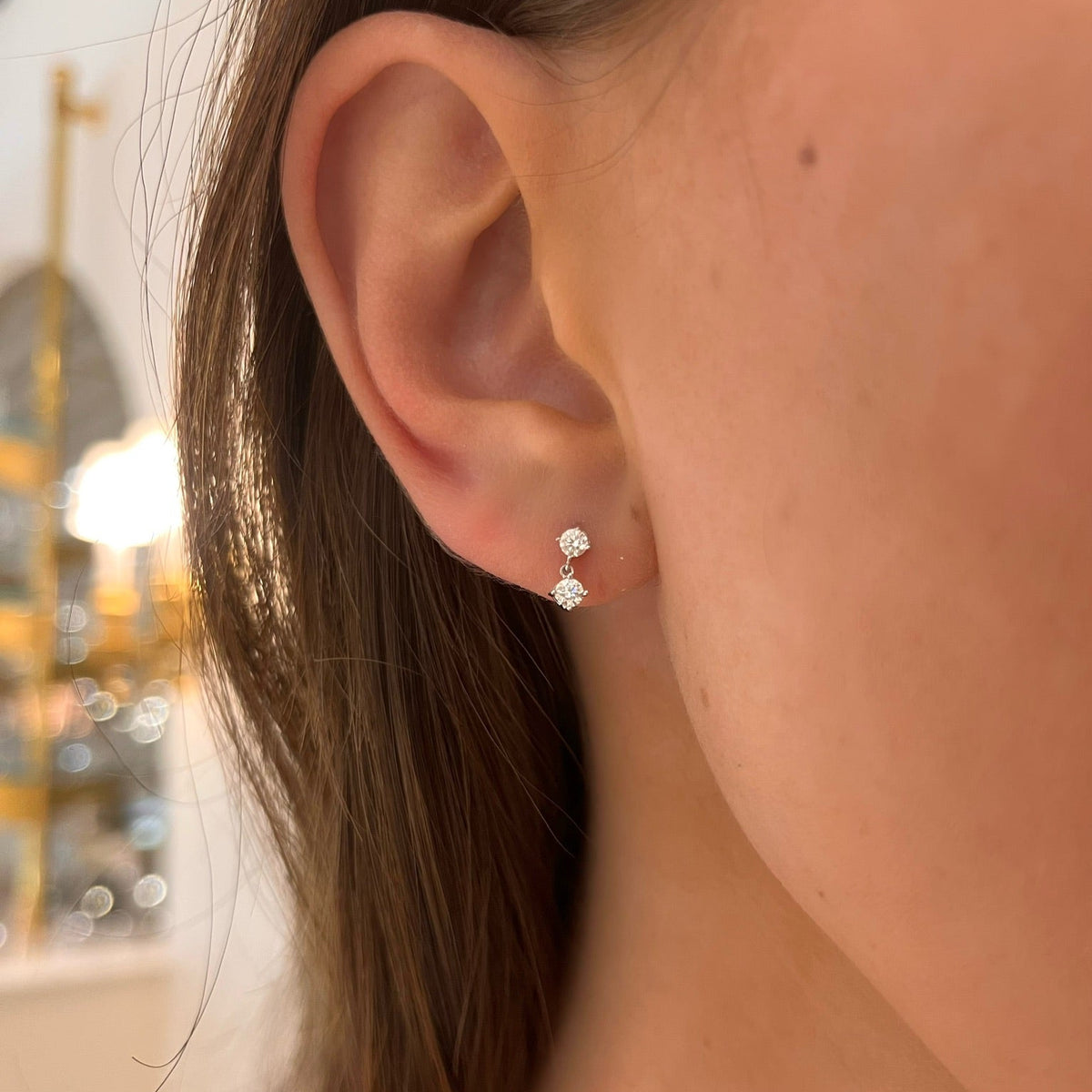 Charlie Cloud® Diamond Dangle Stud Earrings