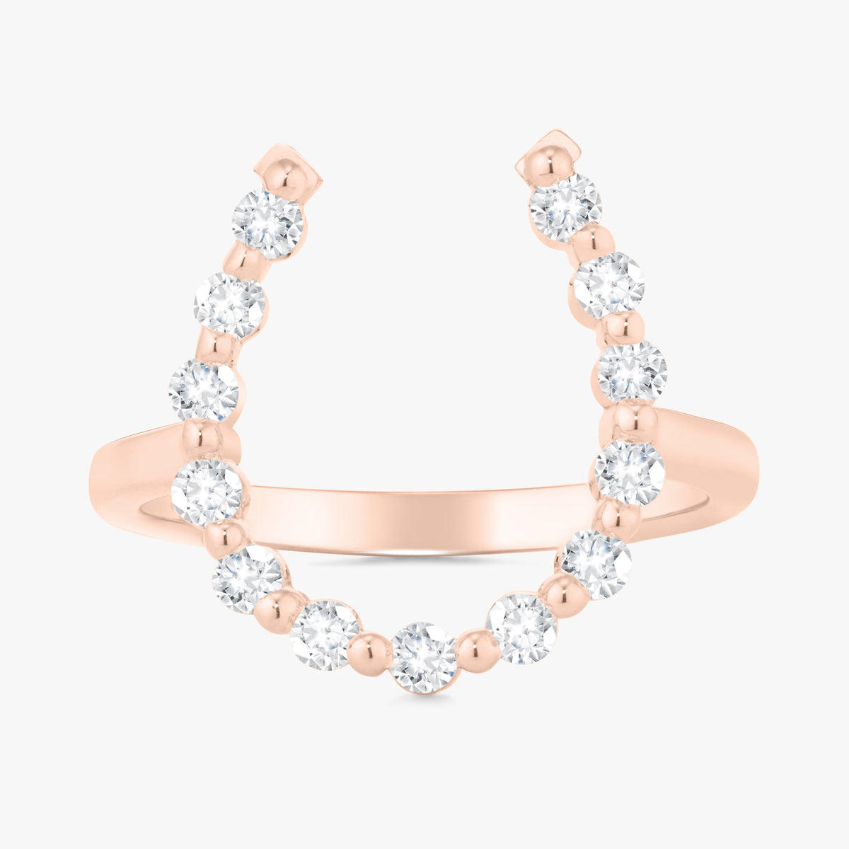 Little Posie Charlie Cloud® Floating Diamond Horseshoe Ring 0.45 ctw
