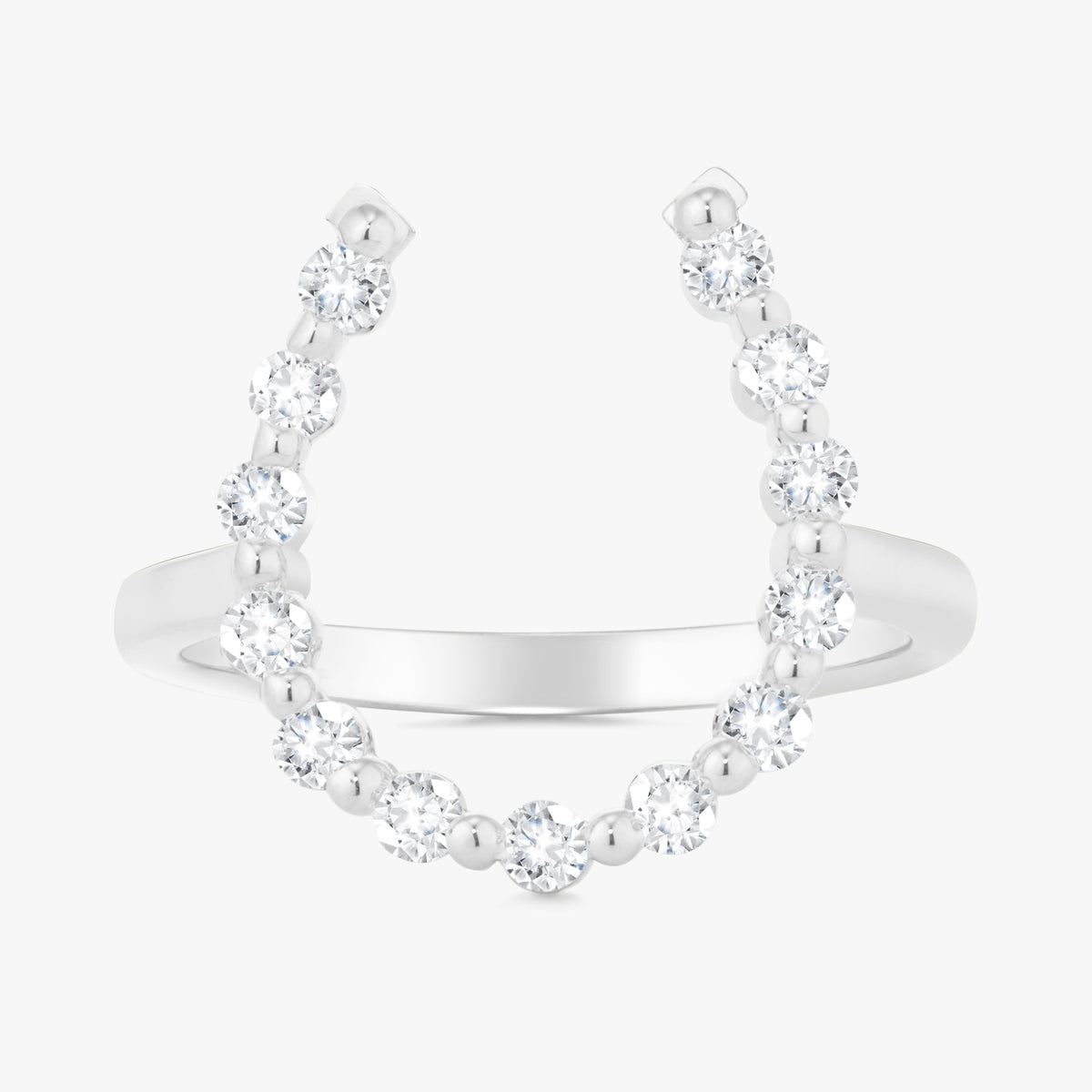 Little Posie Charlie Cloud® Floating Diamond Horseshoe Ring 0.45 ctw