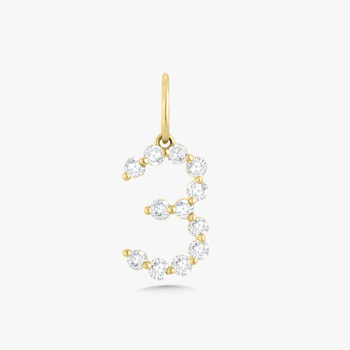 Charlie Cloud® Floating Diamond Number Charms