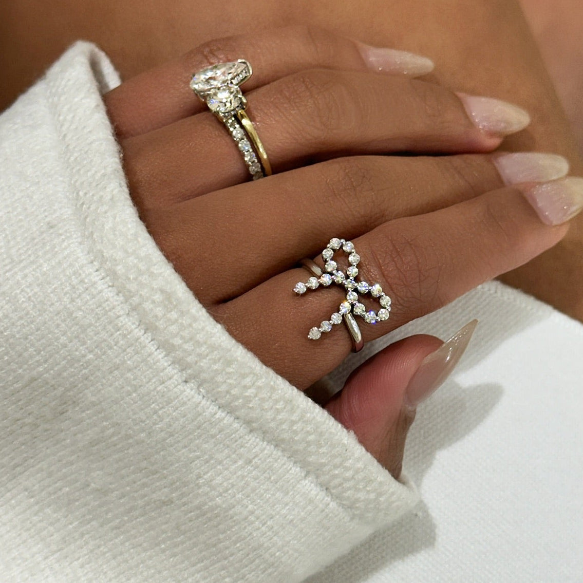 Charlie Cloud® Floating Diamond Hollis Bow Ring