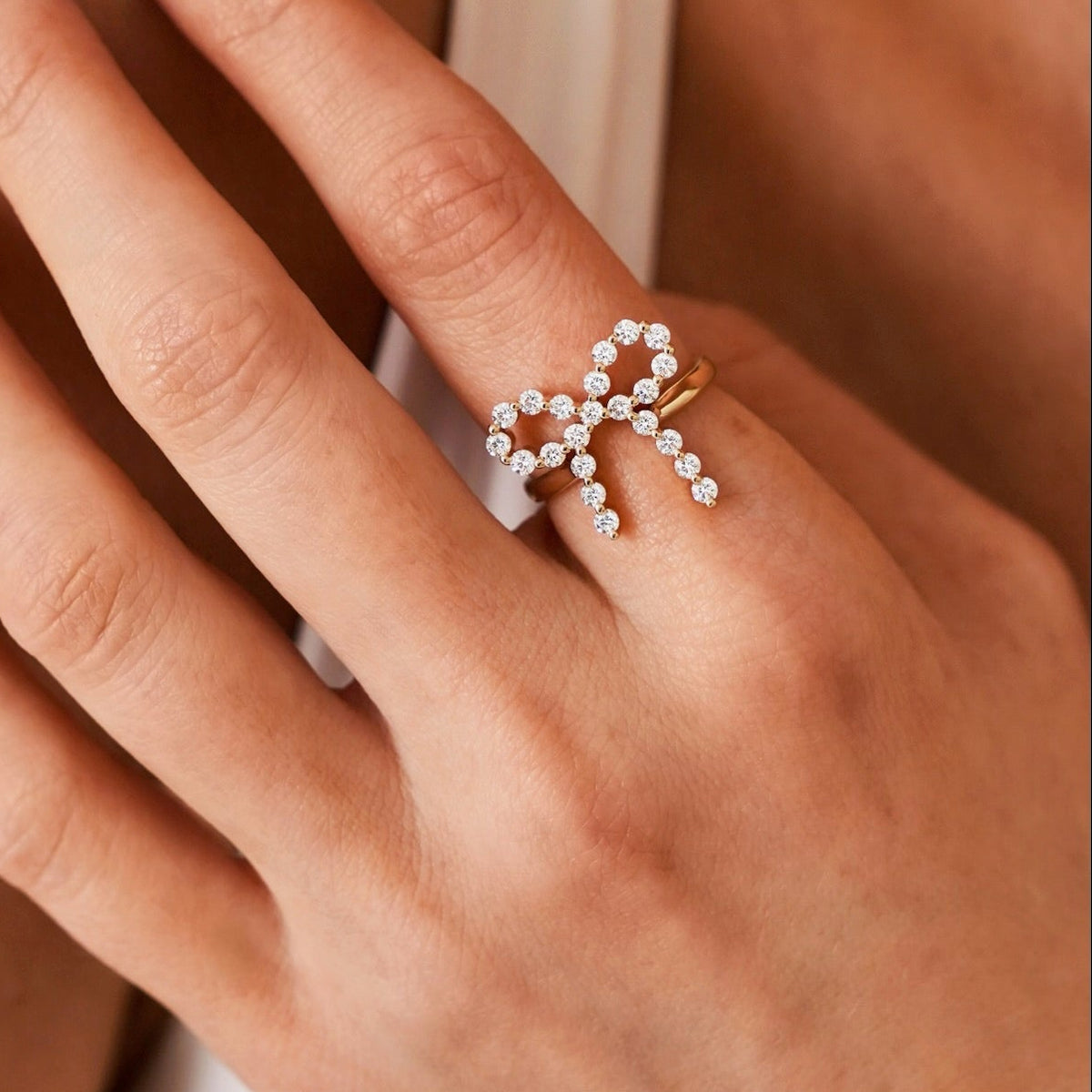 Charlie Cloud® Floating Diamond Hollis Bow Ring