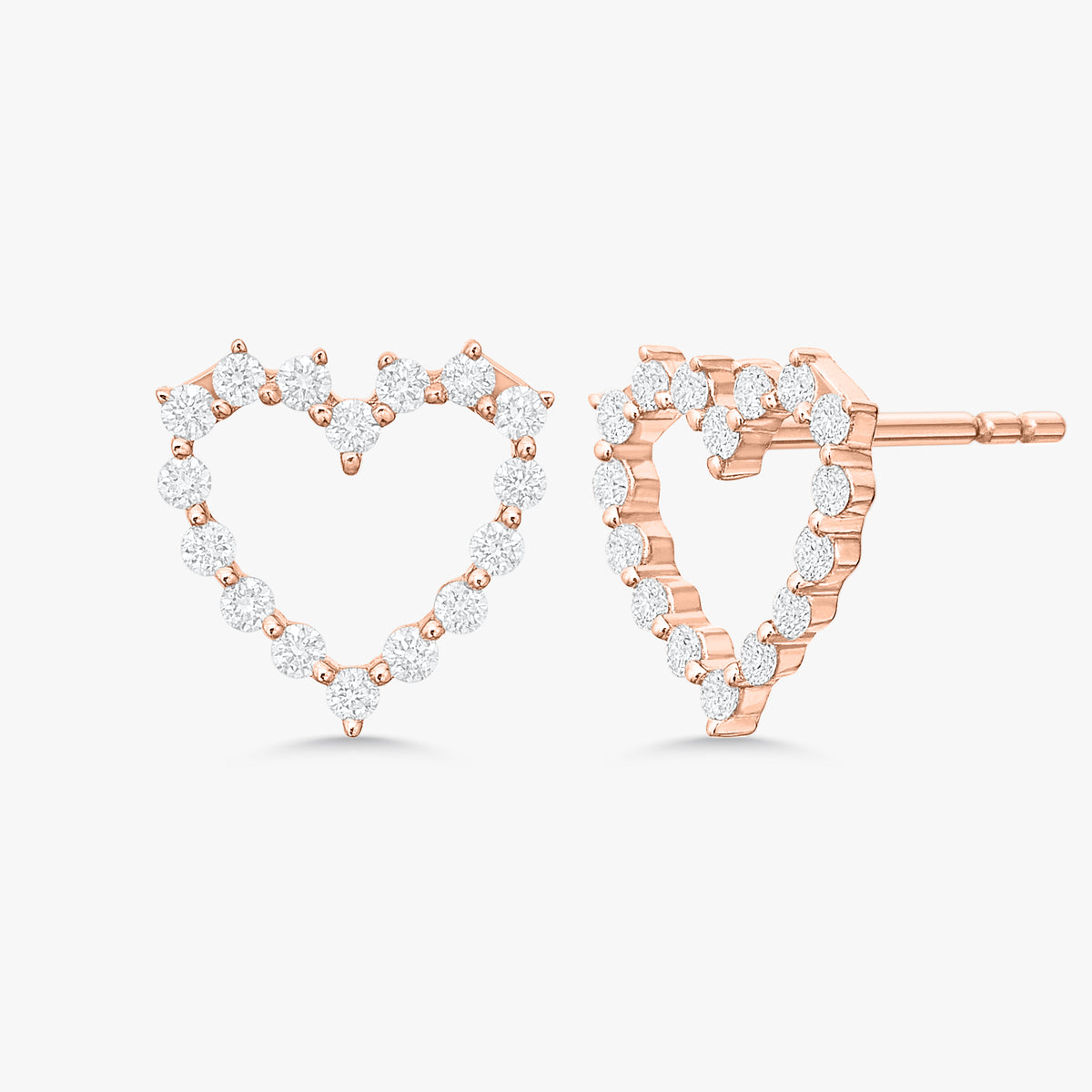 Mini Charlie Cloud® Diamond Heart Stud Earrings