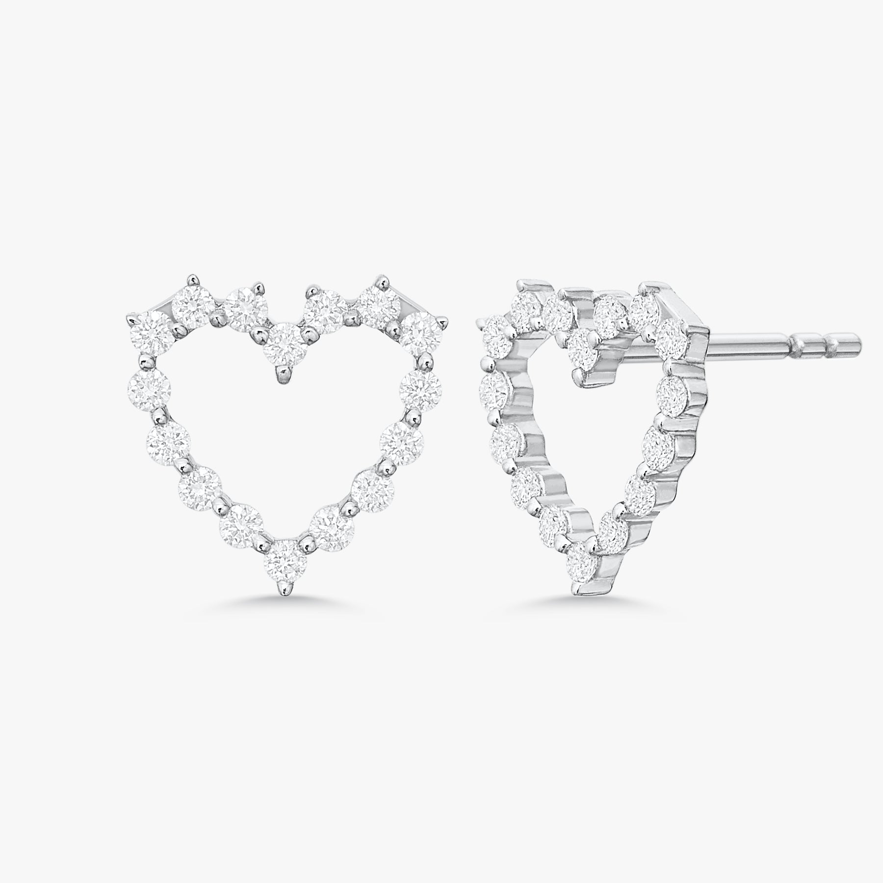 ピアス Heart Drop Stud Earrings #5109 Glass Heart Drop Stud Earrings | Madewell