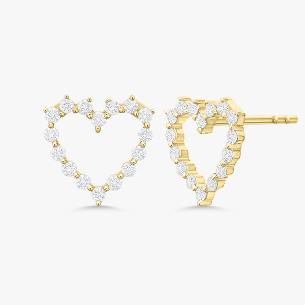 Mini Charlie Cloud® Diamond Heart Stud Earrings – RWFJ