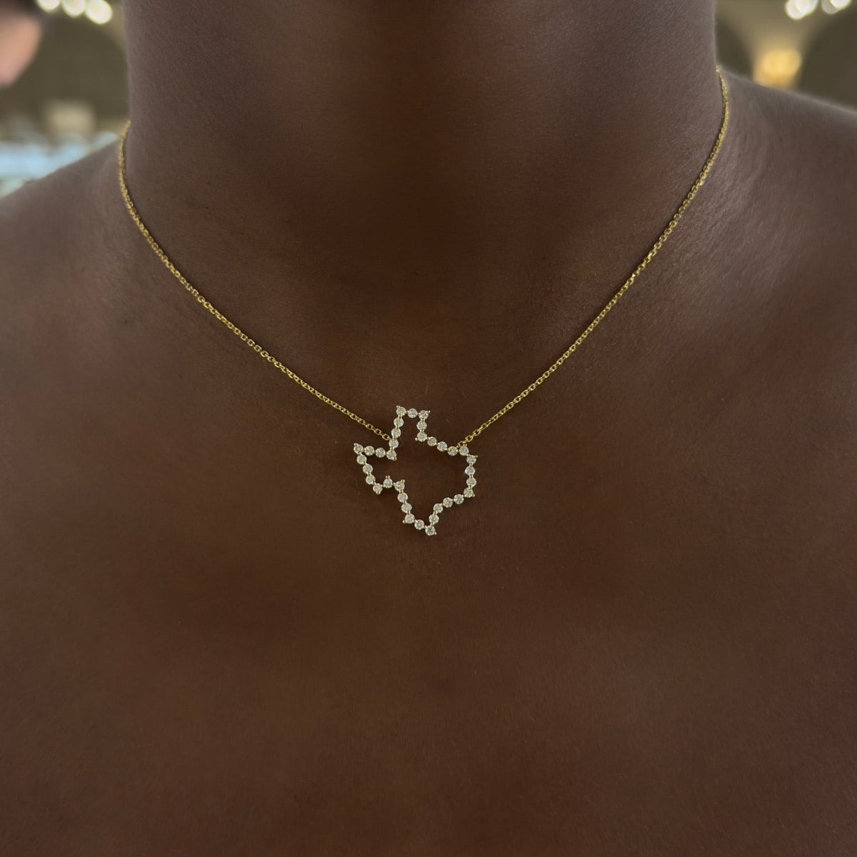Charlie Cloud®  floating texas diamond tennis necklace