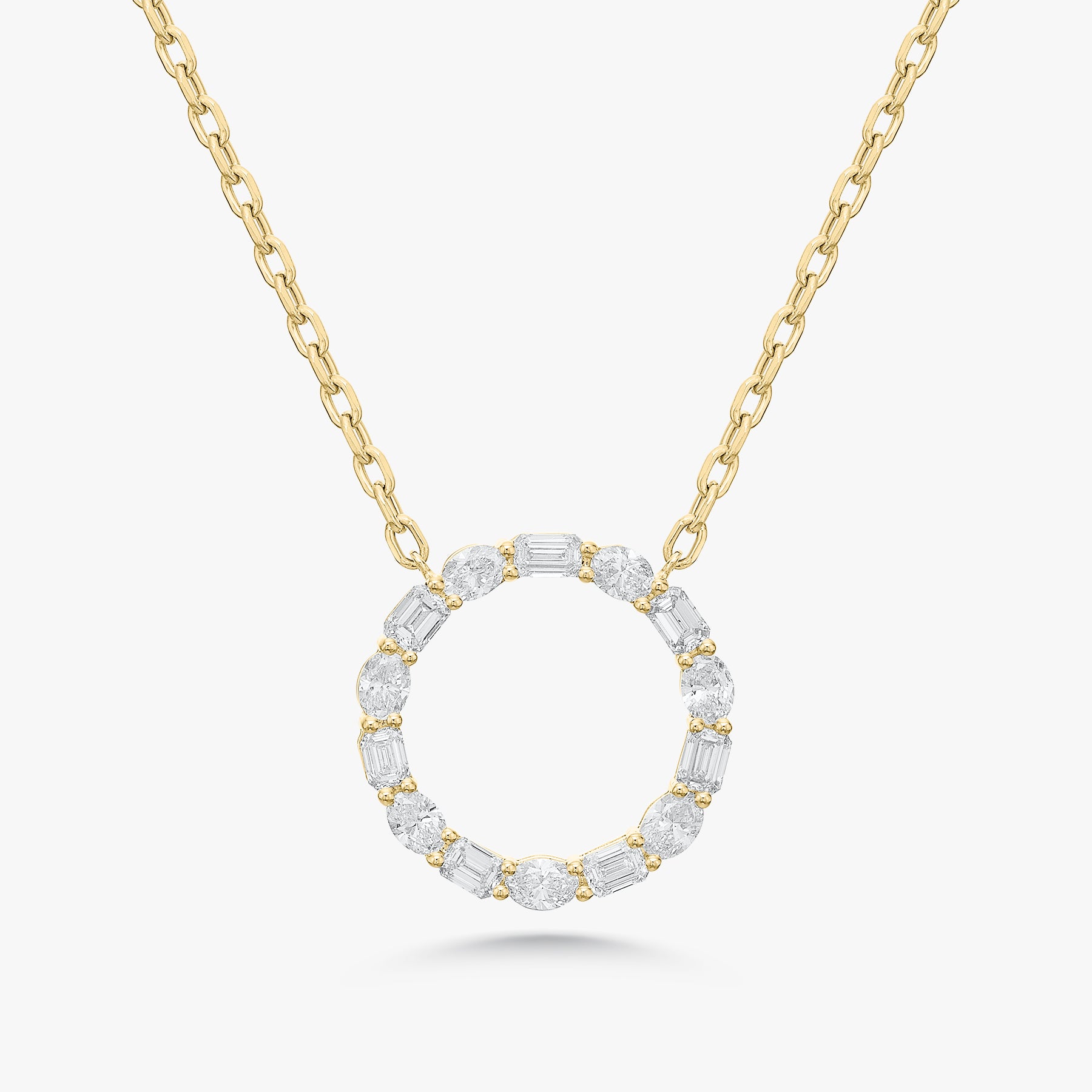 Campbell Multi-Shape Diamond Circle Necklace 2.83 ctw – RWFJ