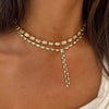 Clara Mae Graduated Bezel Set Emerald Cut Diamond Necklace,Clara Mae Bezel Set Emerald Cut Diamond Lariat Necklace 