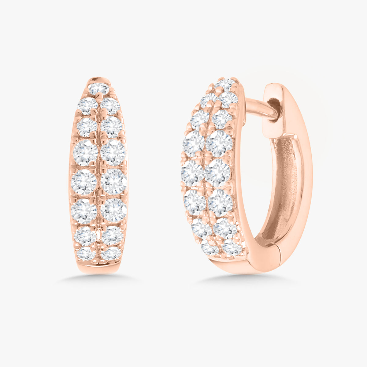 Clara Pave Diamond Huggie Earrings