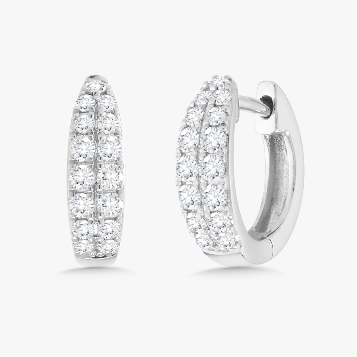 Clara Pave Diamond Huggie Earrings