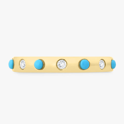 Colette Turquoise & Diamond Eternity Band