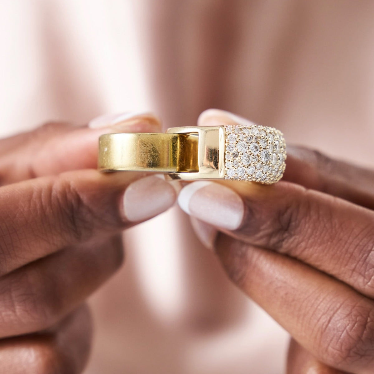 Confetti Pave Diamond Oura Ring Cover 3.39 ctw