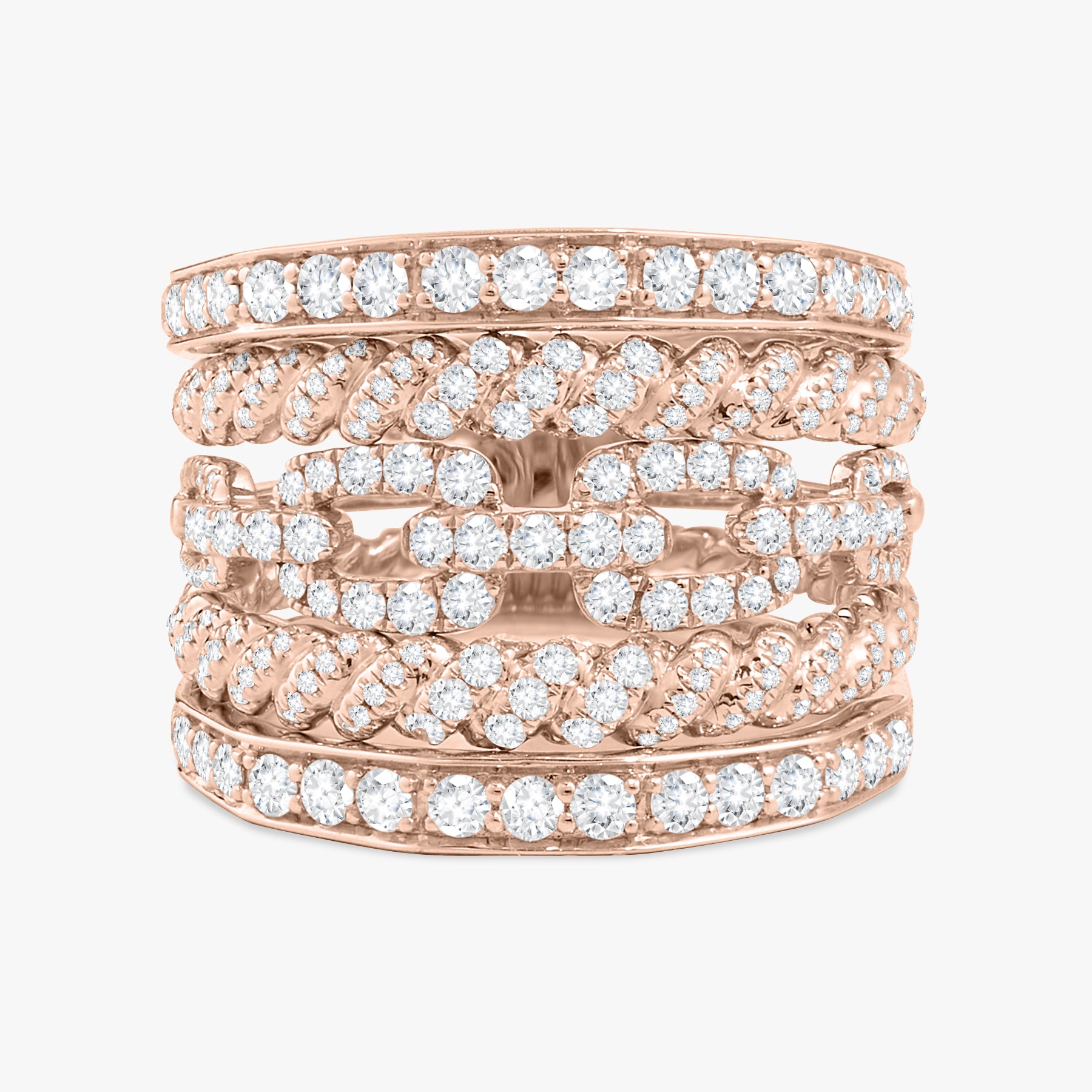 PRY シュウトDistorted Diamond Ring 4 Prong Twisted Shank Diamond Engagement Ring by  | 1794
