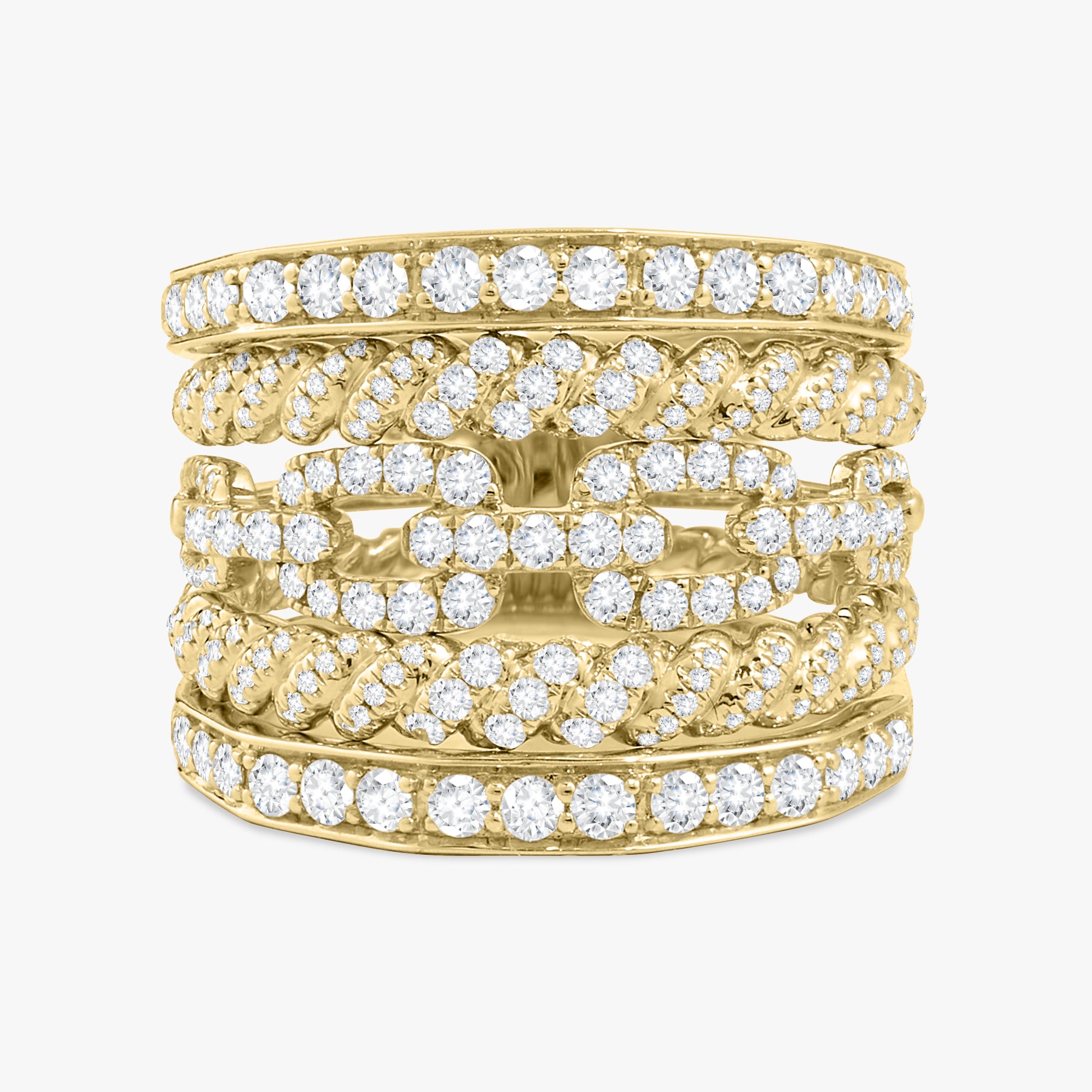 Cori Multi Strand Rope Diamond Ring – RWFJ