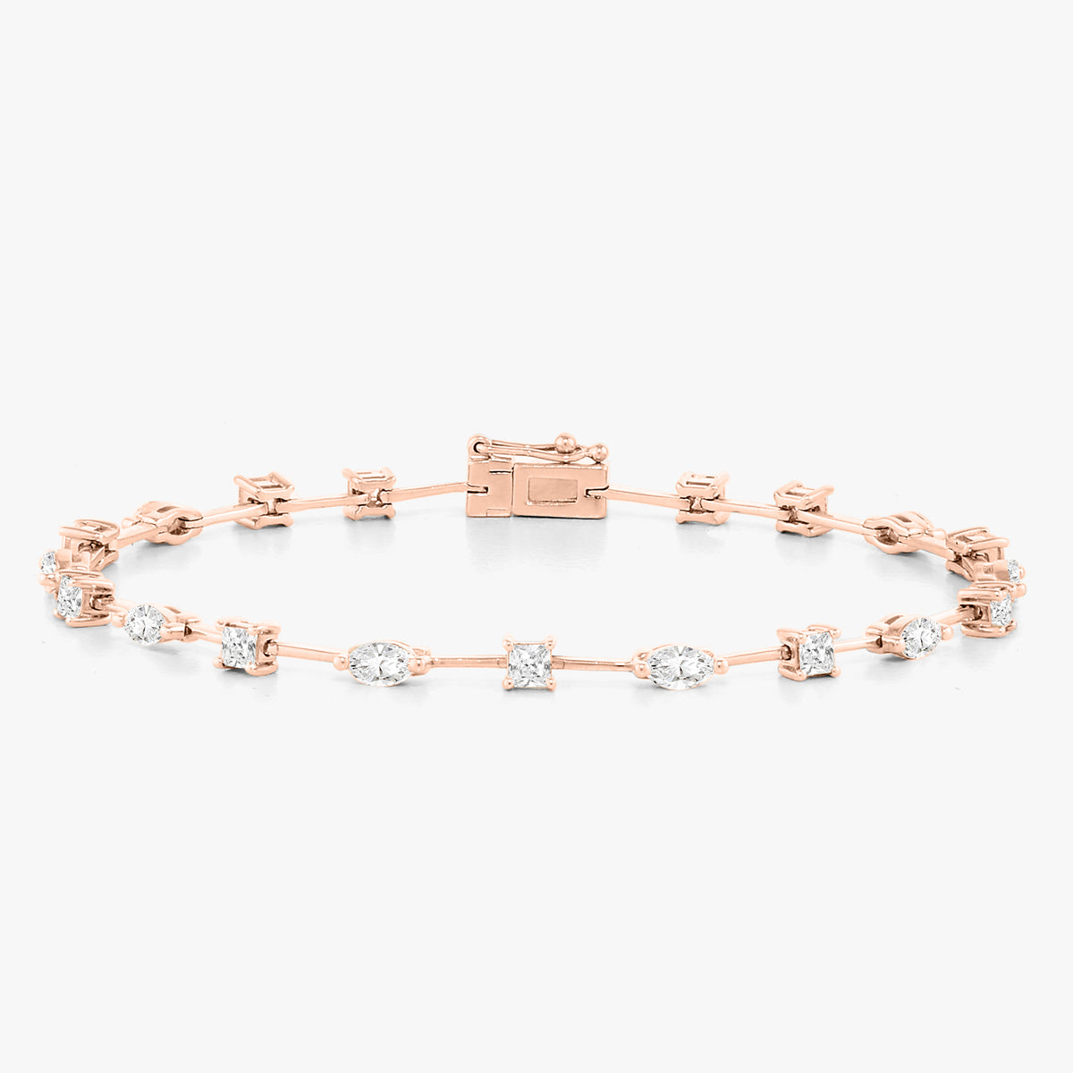Cosmo Multi Mixed Shape Floating Diamond Tennis Bracelet 2.25 ctw