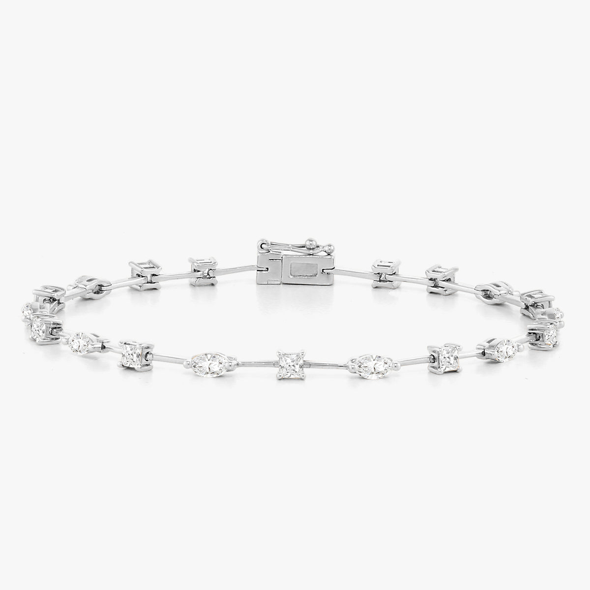 Cosmo Multi Mixed Shape Floating Diamond Tennis Bracelet 2.25 ctw