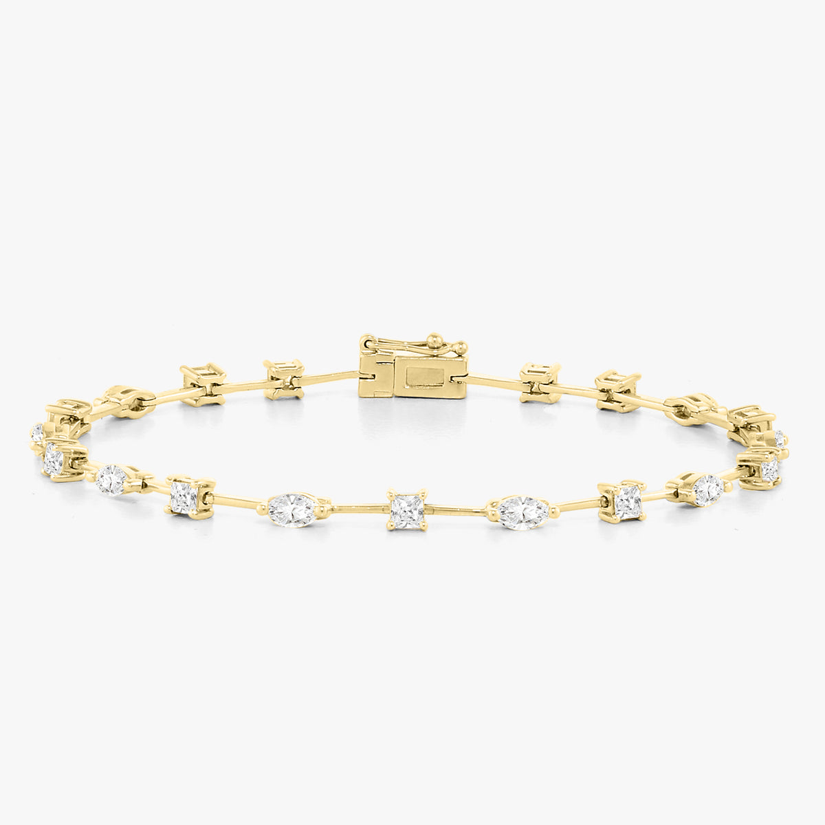 Cosmo Multi Mixed Shape Floating Diamond Tennis Bracelet 2.25 ctw