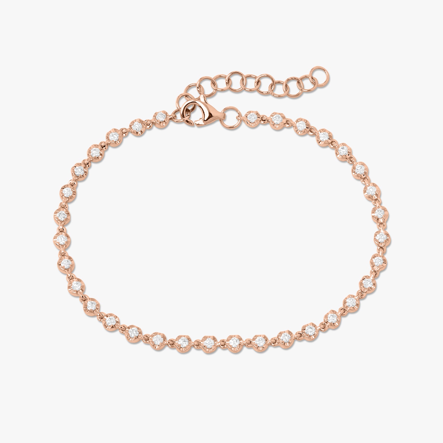 Cupcake Illusion Diamond Tennis Bracelet with Lobster Closure 0.60