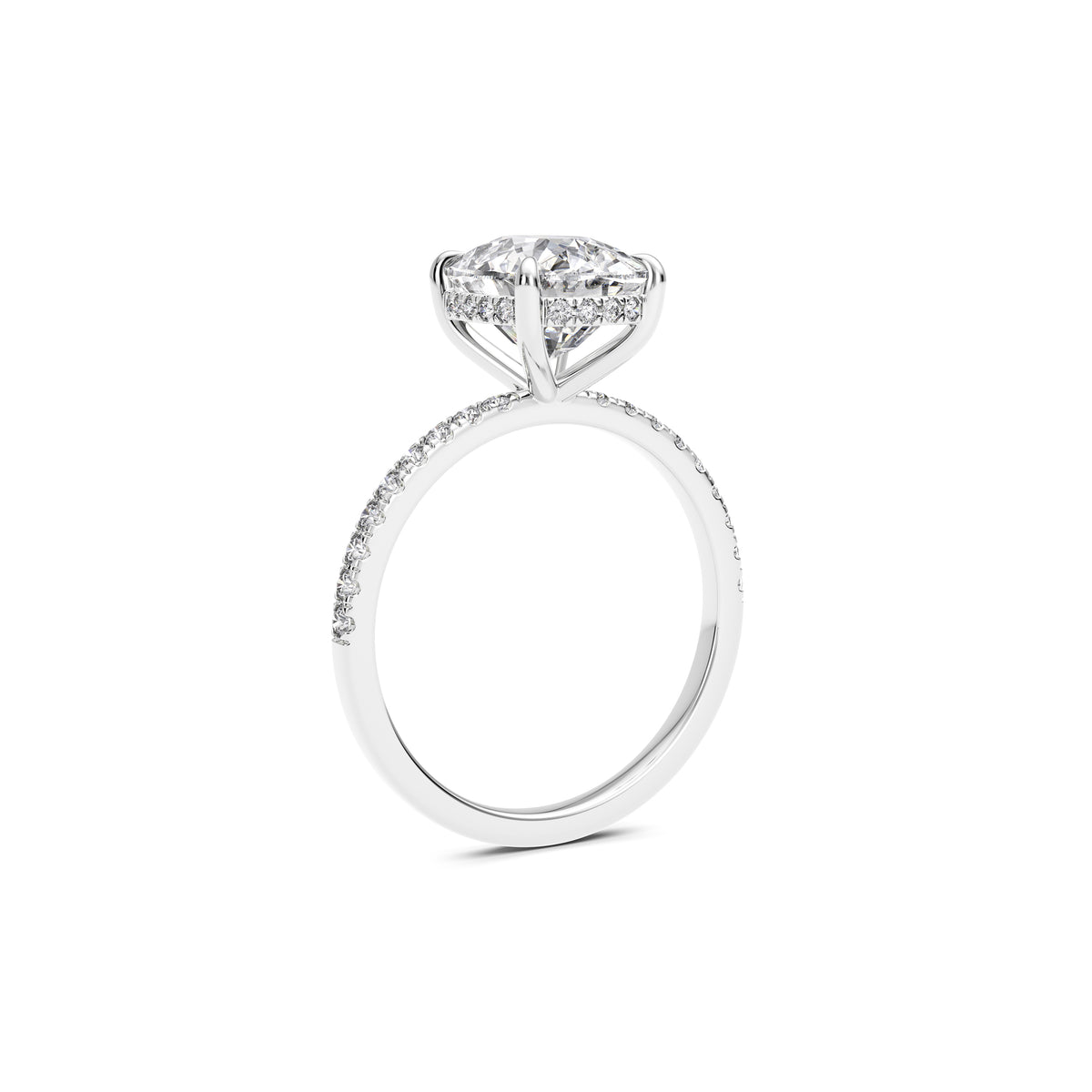3.02ct Natural Cushion Diamond on a Solitaire