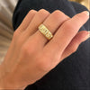 Custom 3D Diamond Solid Gold Cigar Band
