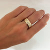 Custom 3D Diamond Solid Gold Cigar Band