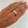 Custom 3D Diamond Solid Gold Cigar Band