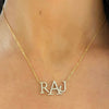 Custom Cattle Brand Diamond Necklace 