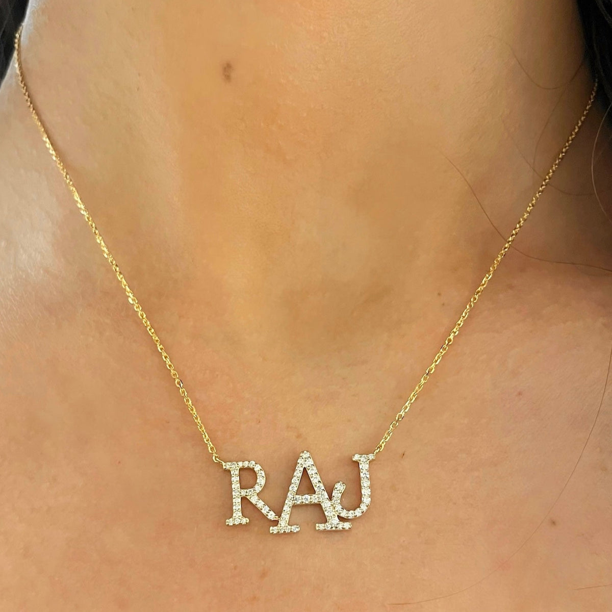 Custom Cattle Brand Diamond Necklace 