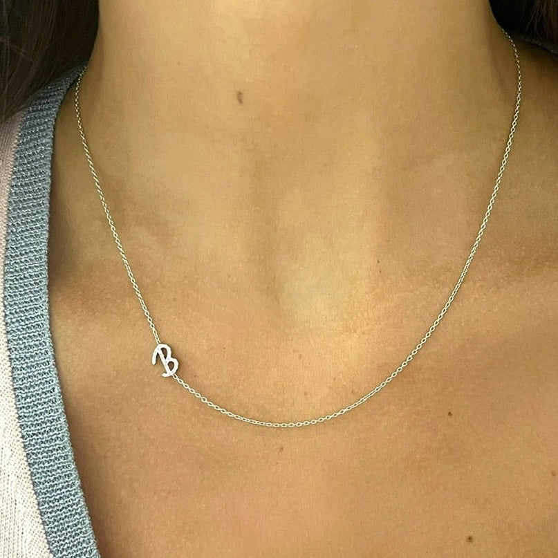 Custom Diamond Initial Necklace