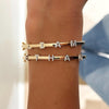 Custom Diamond Name Bangle Bracelet