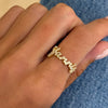 Custom Diamond Script Name Ring