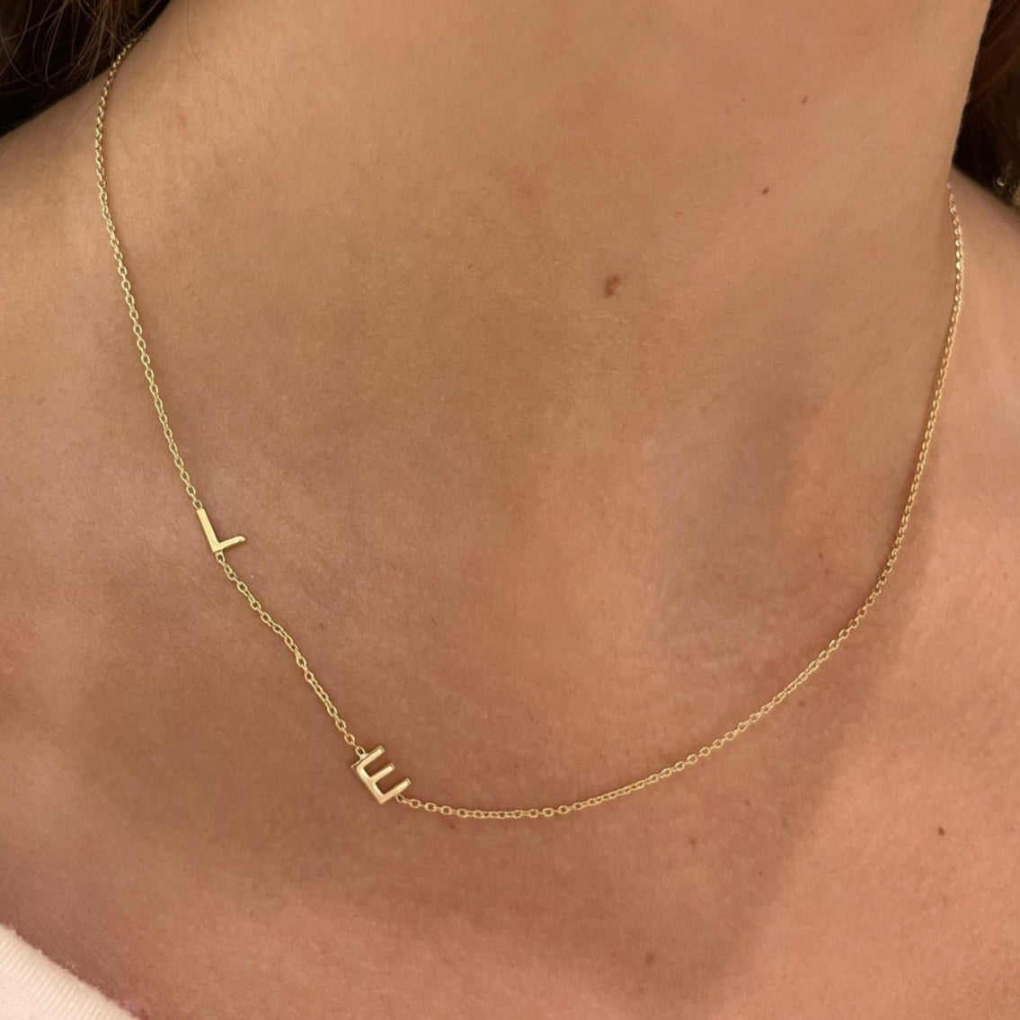 Custom Gold Initial Necklace