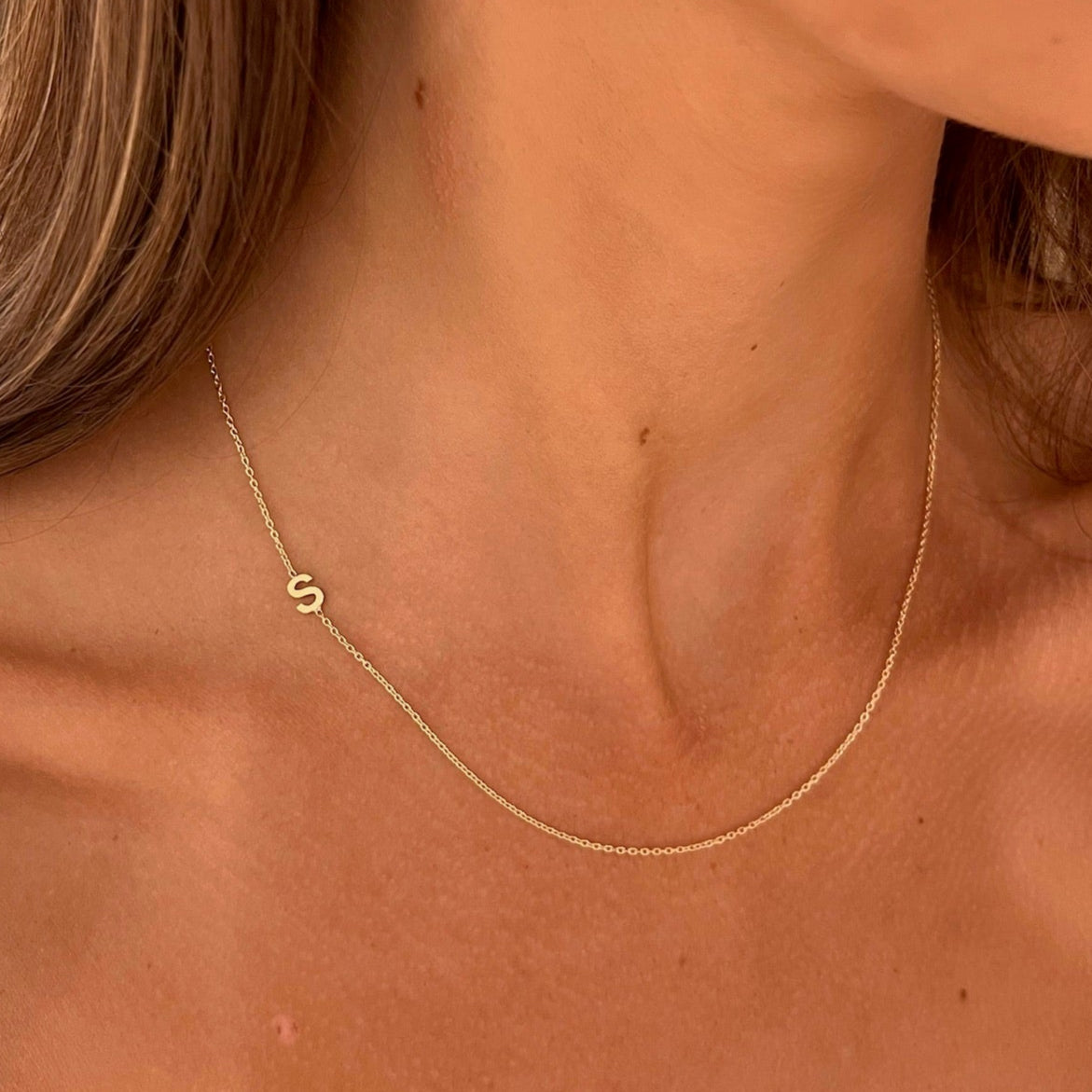 Custom Gold Initial Necklace
