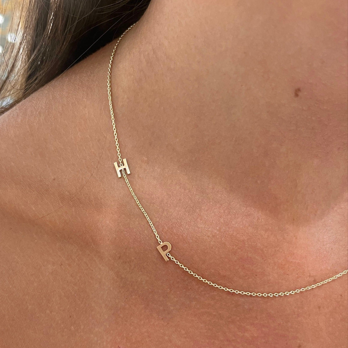 Custom Gold Initial Necklace