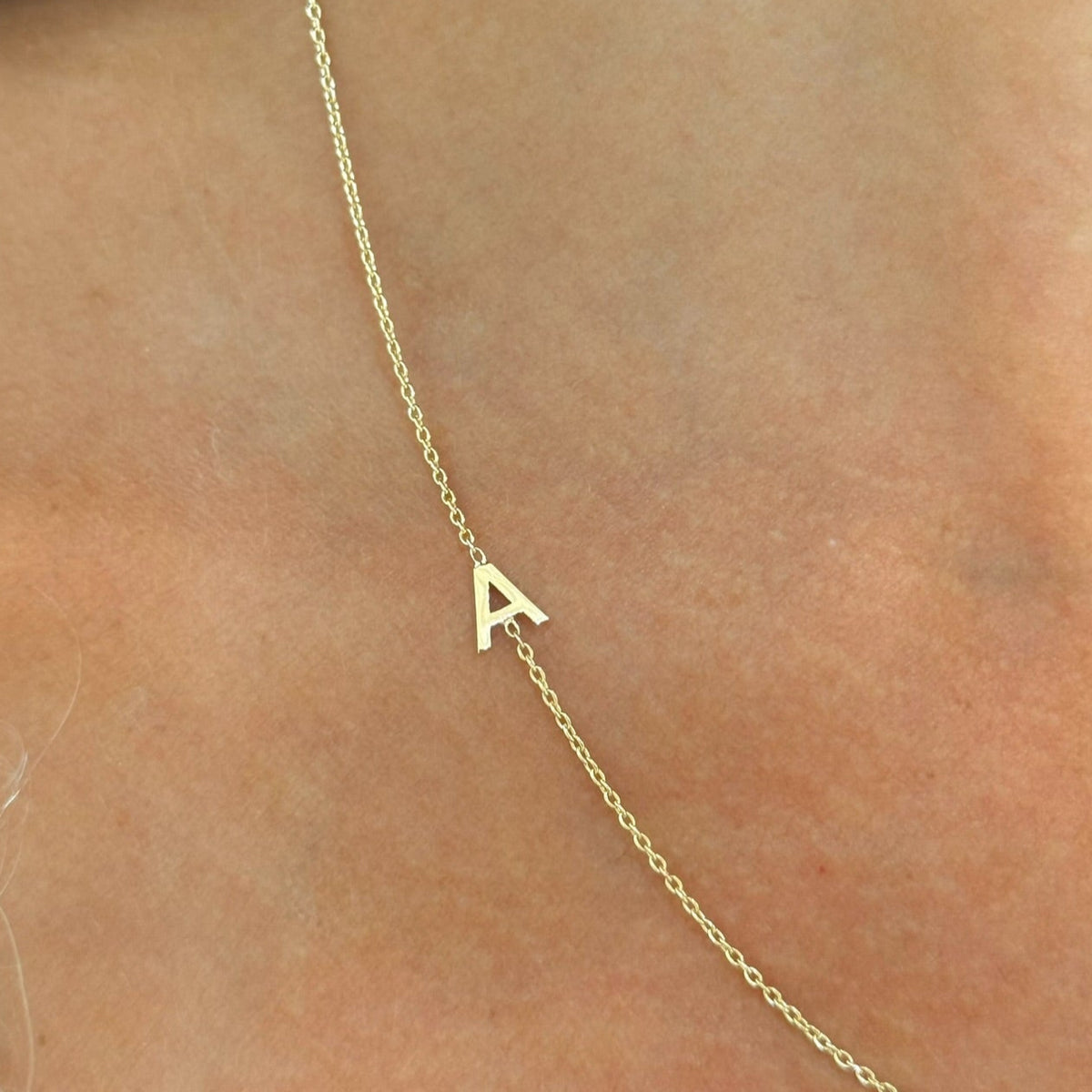 Custom Gold Initial Necklace