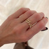 Custom Gold Wire Script Name Ring