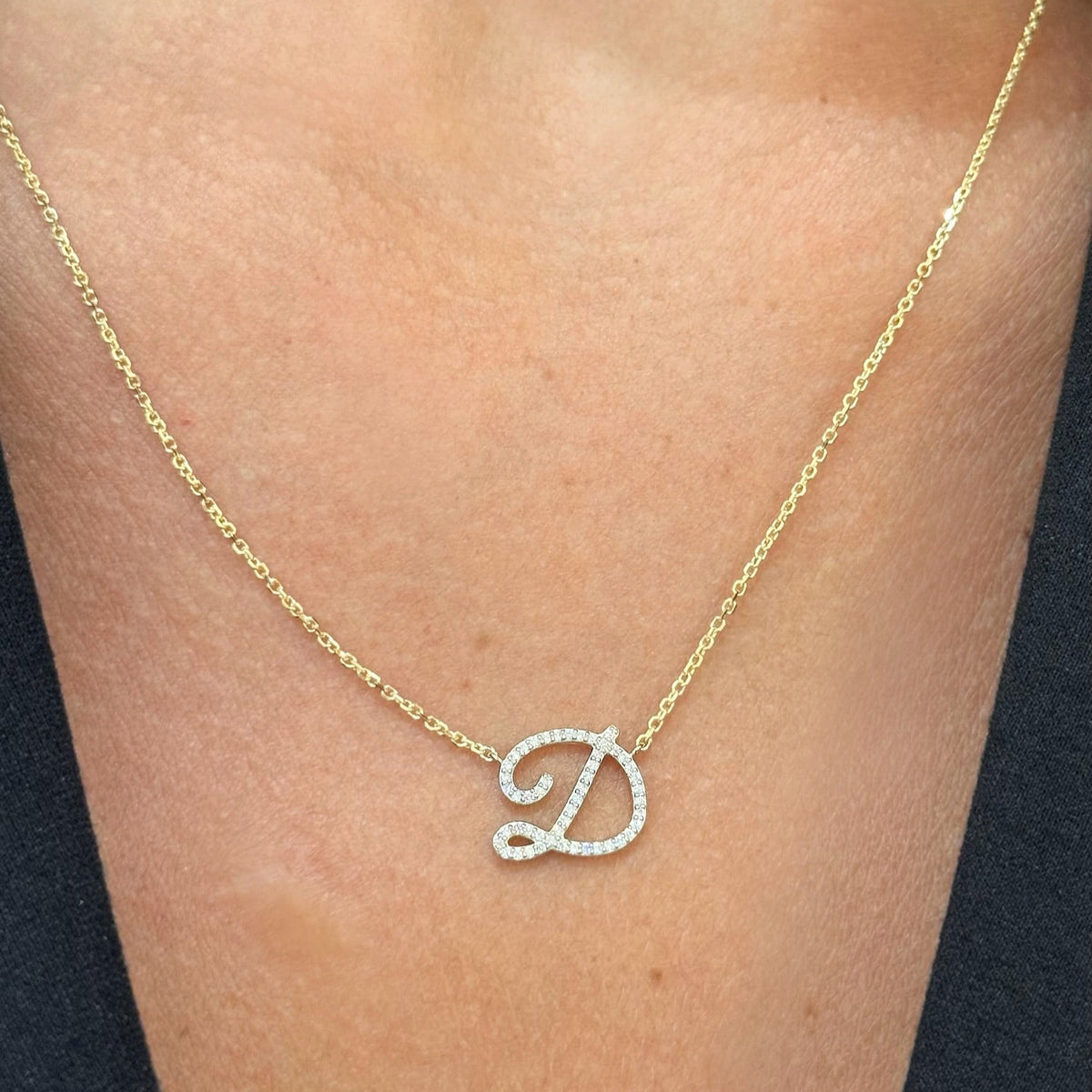 Custom Handwritten Diamond Name Necklace