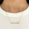 Custom Handwritten Diamond Name Necklace