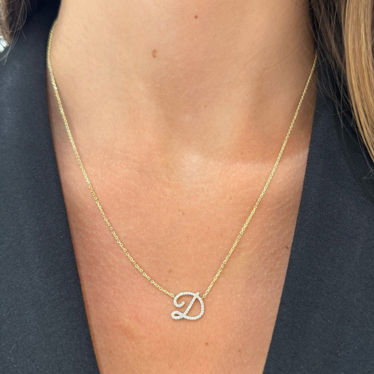 Custom Handwritten Diamond Name Necklace