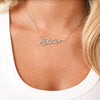 Custom Handwritten Diamond Name Necklace