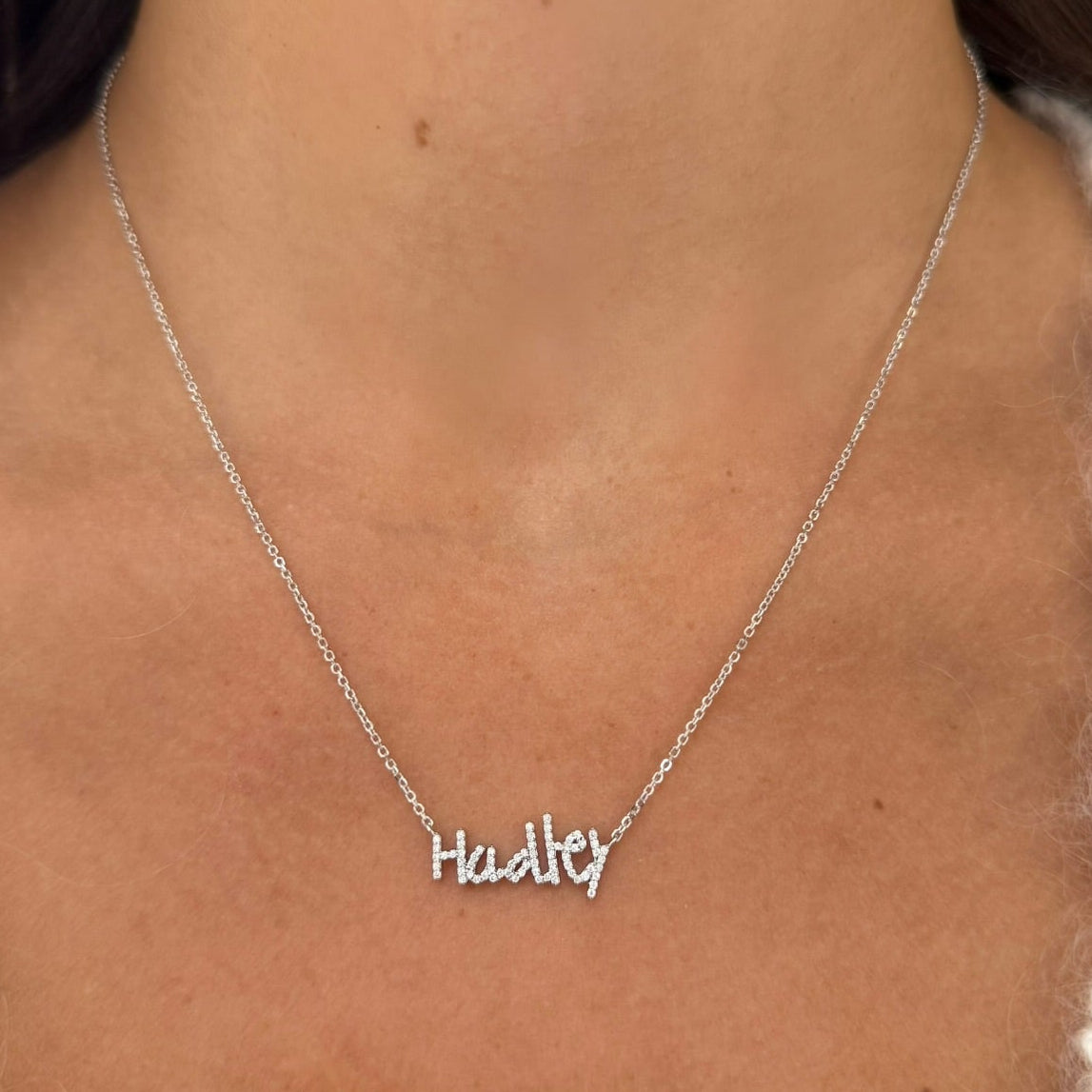 Custom Handwritten Diamond Name Necklace