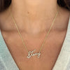 Custom Handwritten Diamond Name Necklace