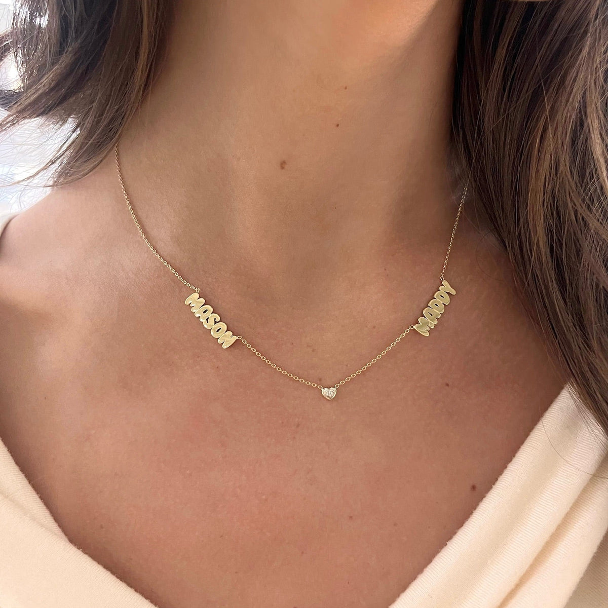 Custom Multiple Diamond Name Necklace

