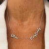 Custom Multiple Diamond Name Necklace